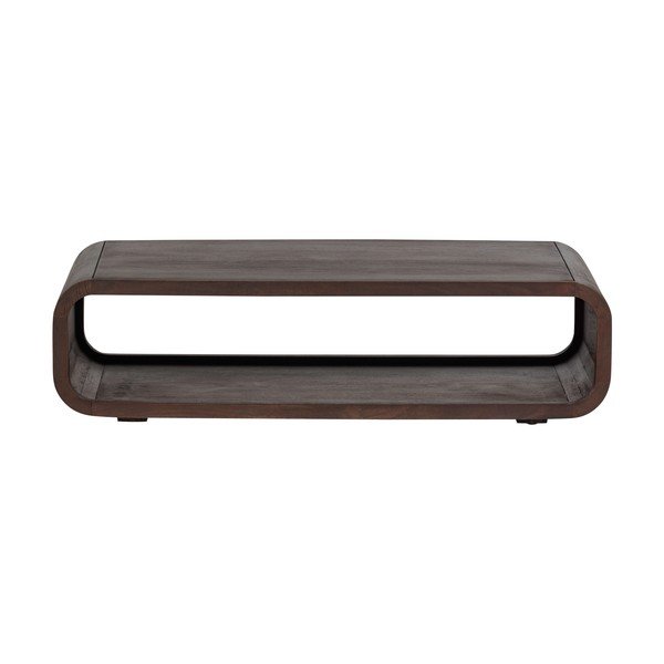 Tumša dabīga toņa mango masīvkoka žurnālgaldiņš 60x120 cm Kinu – WOOOD