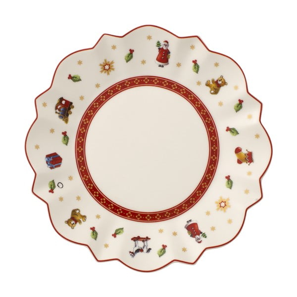 Balts porcelāna šķīvis ar Ziemassvētku motīvu Villeroy & Boch, ø 18 cm