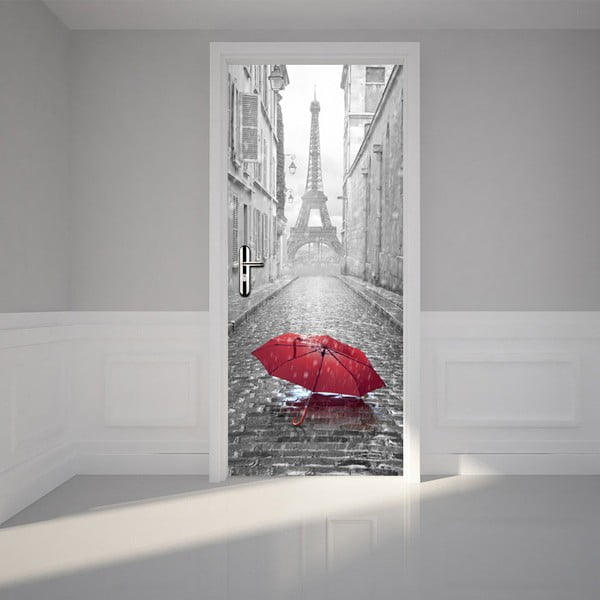 Uzlīme durvīm Ambiance Eifeļa tornis un lietussargs, 83 x 204 cm