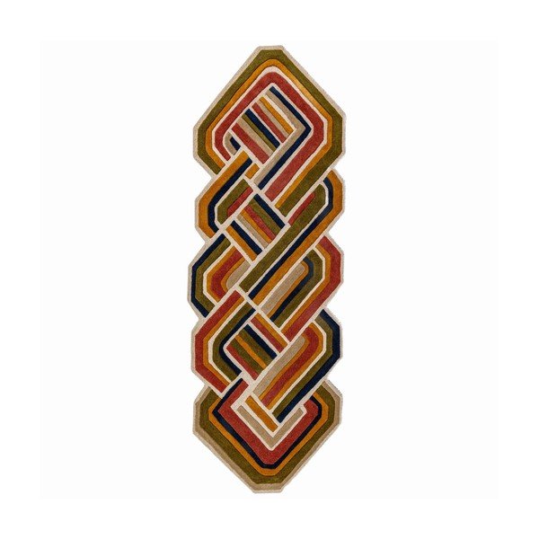 Ar rokām darināts vilnas celiņa paklājs 80x300 cm Lattice Shaped  – Flair Rugs