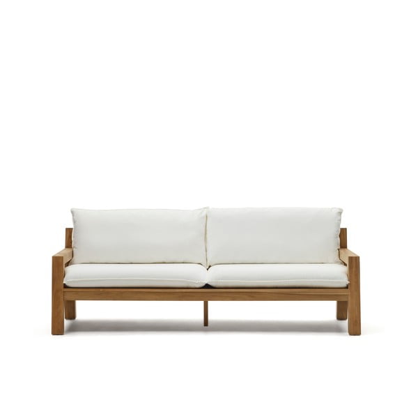 Balts dārza dīvāns no tīkkoka Forcanera – Kave Home