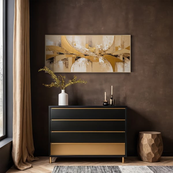 Glezna 150x60 cm Gold Abstraction-image-1