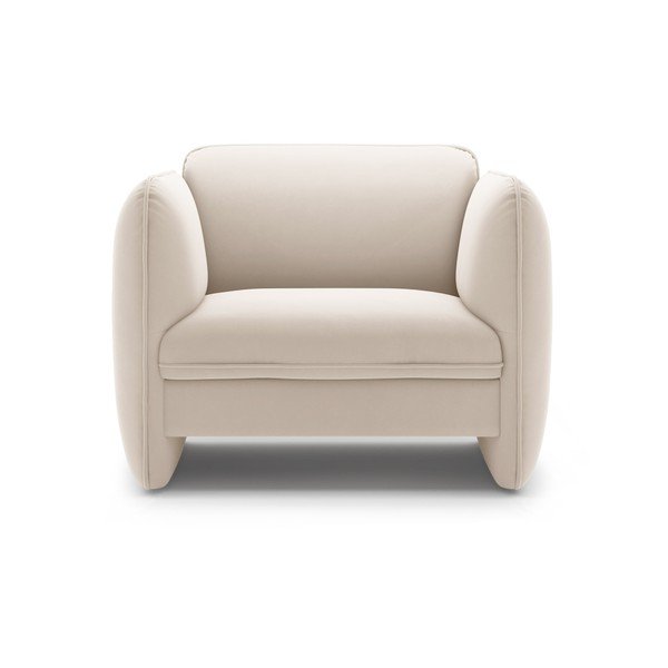 Krēmkrāsas samta atpūtas krēsls Georgia – Micadoni -image-2