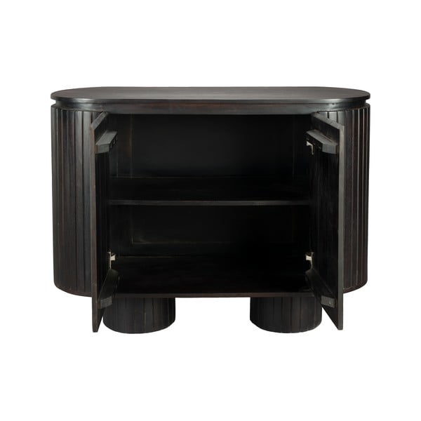 Tumši brūns mango masīvkoka skapītis 110x80x40 cm Kenji – Dutchbone-image-2