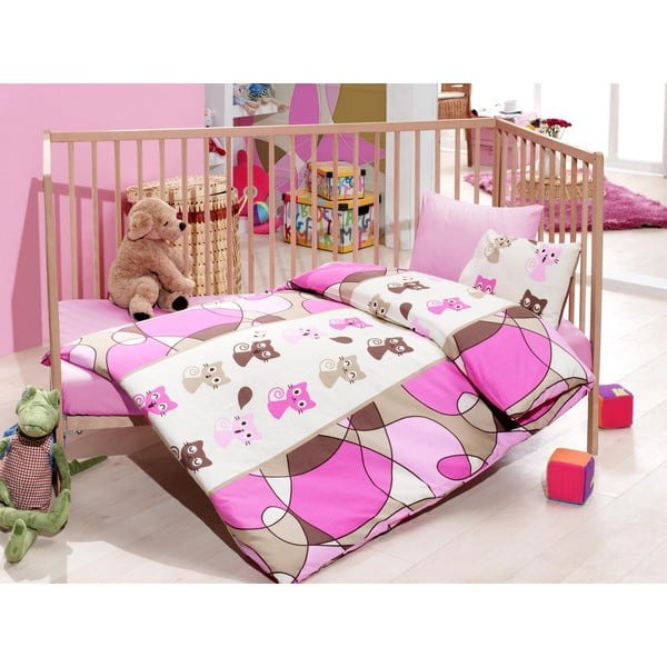 Bērnu gultasveļas komplekts Perfect Flower 100x150 cm, Pisi Pink