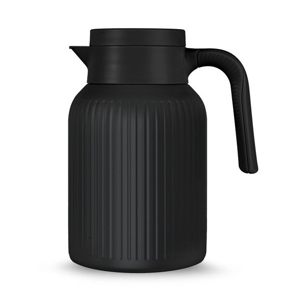Melns nerūsējošā tērauda termoss 1,5 l Trine – Sagaform