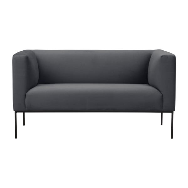 Tumši pelēks dīvāns Windsor & Co Sofas Neptune, 145 cm