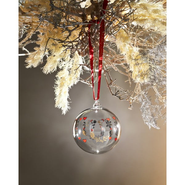 Stikla pūsta Ziemassvētku eglītes bumbiņa ø 6,5 cm Ann-Sofi Romme Annual Christmas Bauble – Holmegaard-image-1