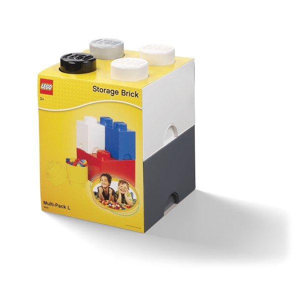 4 plastmasas glabāšanas kastu komplekts LEGO®, 25 x 25 x 33 cm-image-1
