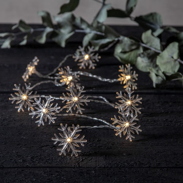Lampiņu virtene ar Ziemassvētku motīvu spuldžu skaits 10 gab. garums 135 cm Izy Snowflakes – Star Trading