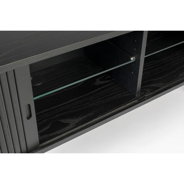 Melna kumode ar bīdāmām durvīm Zuiver Barbier-image-4