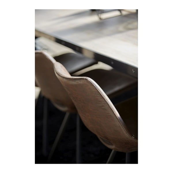 Gaiši brūns pusdienu krēsls ar melnu pamatni Canett Coronas-image-2