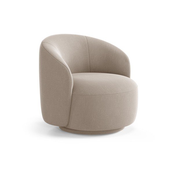 Gaiši brūns grozāms atpūtas krēsls no šenila auduma Letizia – Micadoni 