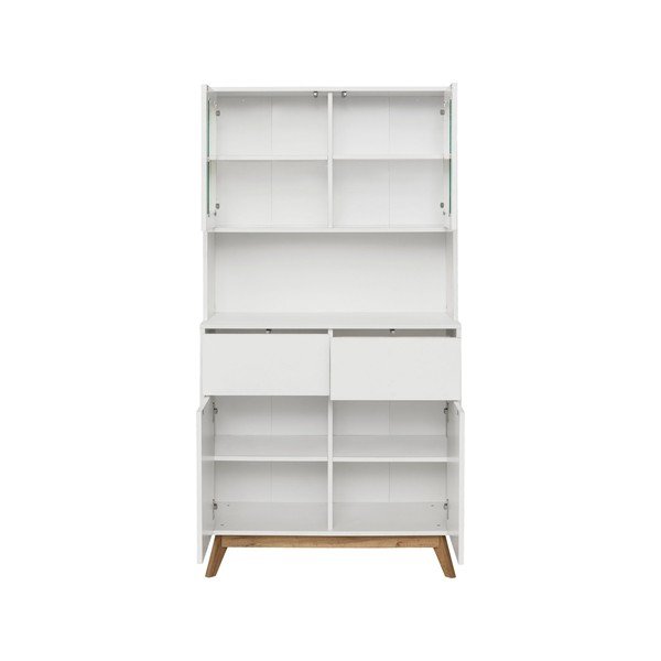 Balta vitrīna 84x165 cm Skandi – Støraa-image-3