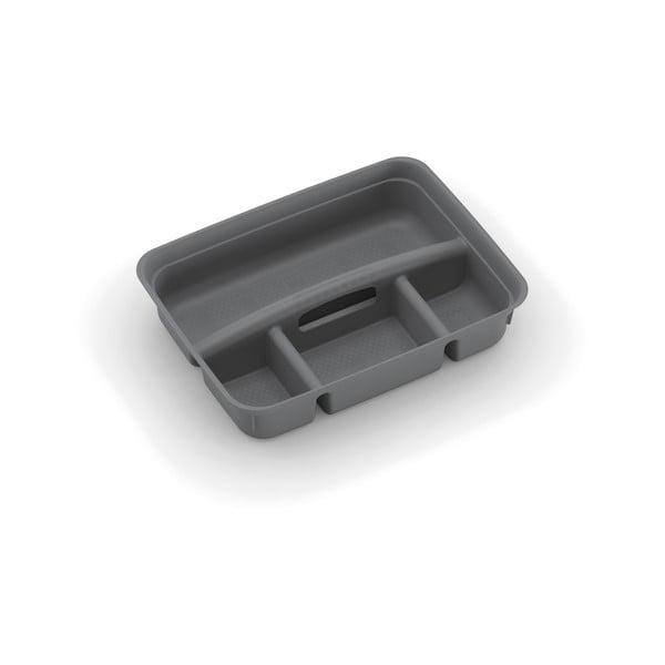 Pelēks plastmasas uzglabāšanas kastes sadalītājs 35,5x26,5x8,5 cm K Latch Box – KIS