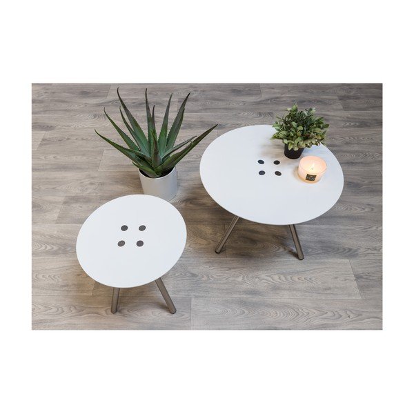 Balts kafijas galdiņš Leitmotiv Sliced, ø 60 cm-image-1