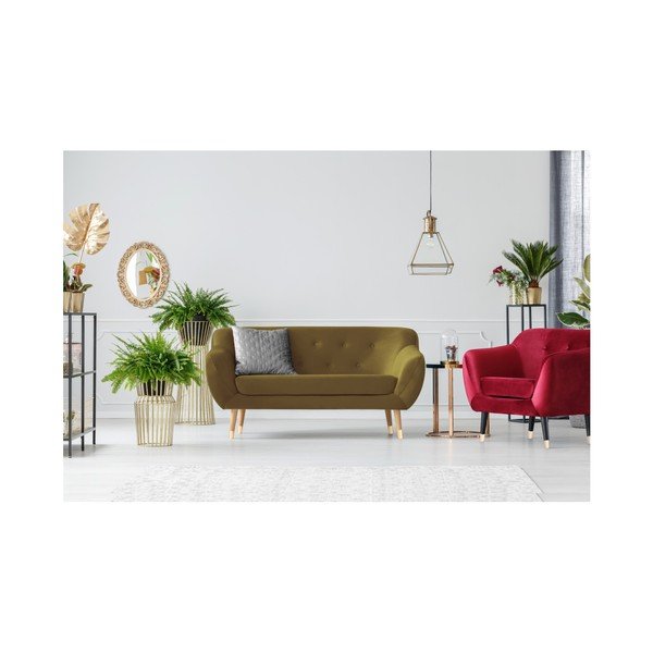 Divvietīgs dīvāns zelta krāsā Mazzini Sofas Amelie-image-3