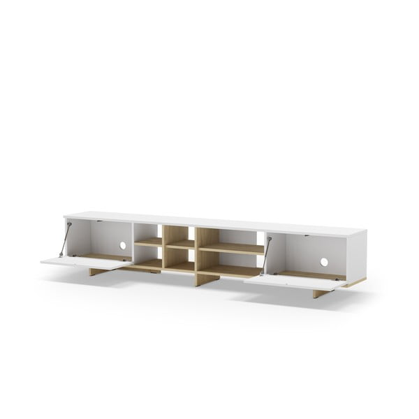 Balts TV galdiņš 230x44 cm Cequoia – Marckeric-image-3