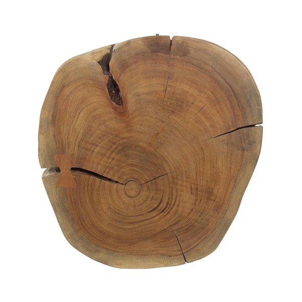 Melns/dabīga toņa žurnālgaldiņš ar akācijas koka galda virsmu ø 35 cm Aron – Bizzotto-image-3
