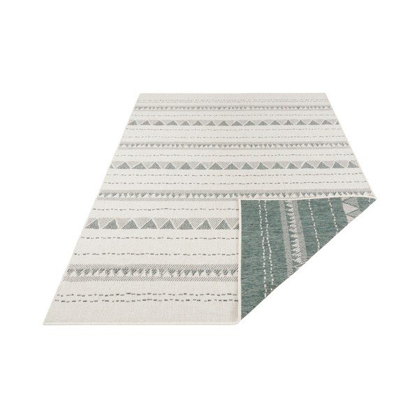 Zaļš un krēmkrāsas āra paklājs NORTHRUGS Bahamas, 160 x 230 cm-image-2