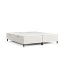 Krēmkrāsas polsterēta divvietīga gulta ar veļas kasti 180x200 cm Tate – Maison de Rêve