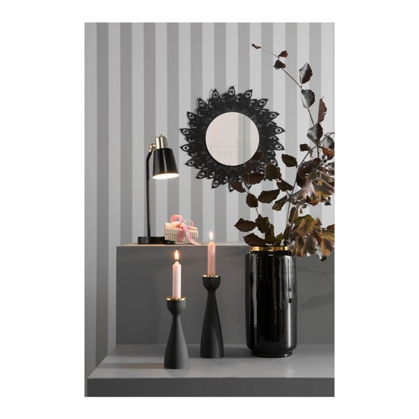 Melns svečturis ar zelta detaļām PT LIVING Nimble, augstums 22,5 cm-image-1