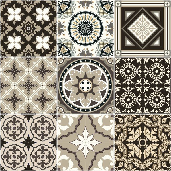 9 sienu uzlīmju komplekts Ambiance Wall Decal Tiles Azulejos Pompei, 20 x 20 cm-image-1
