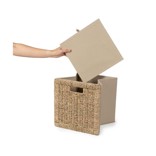 Dabīga toņa uzglabāšanas kaste no jūraszāles 30x30x30 cm – Compactor-image-3