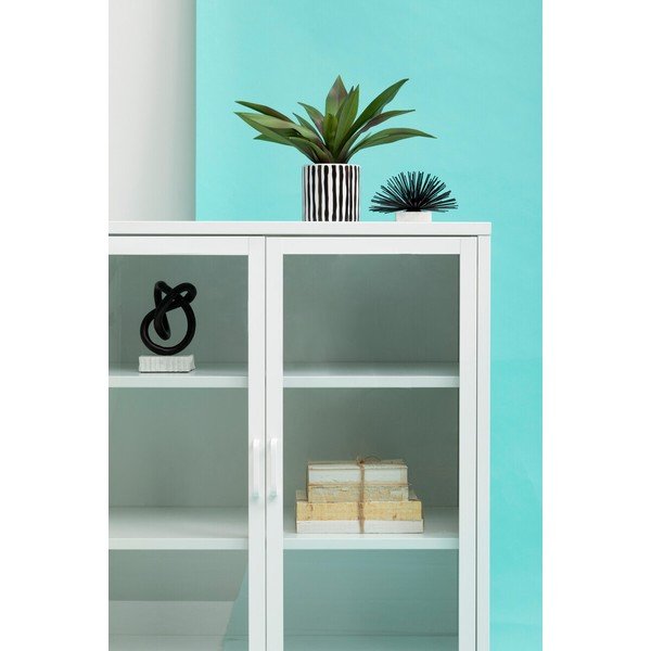 Balta tērauda vitrīna 80x102x40 cm Acier – Premier Housewares-image-4