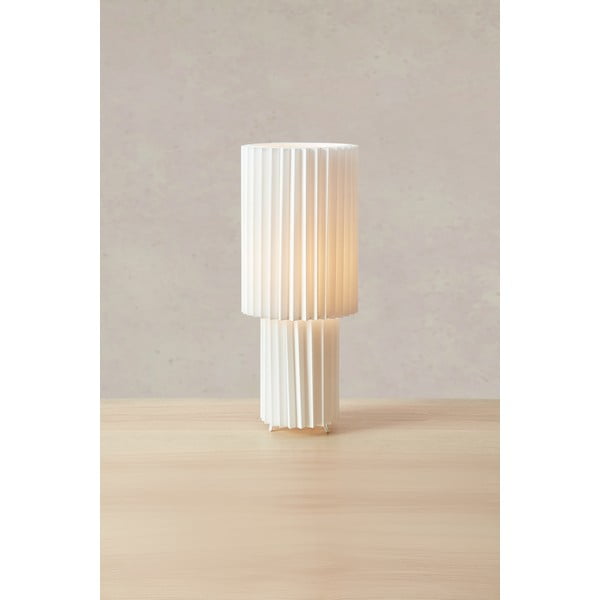 Balta galda lampa ar auduma abažūru (augstums 45 cm) Catis – Markslöjd-image-3