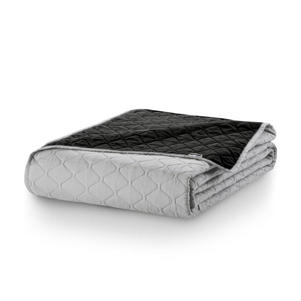 Melns un pelēks divpusējs mikrošķiedras pārklājs DecoKing Axel, 220 x 240 cm-image-4