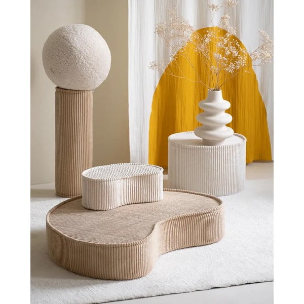 Gaiši brūns velveta bērnu dīvāna spilvens Roll – Wigiwama-image-1