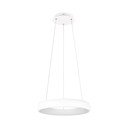 Balta LED piekaramā lampa ar regulējamu spilgtumu un metāla abažūru ø 46 cm Cardona – Trio