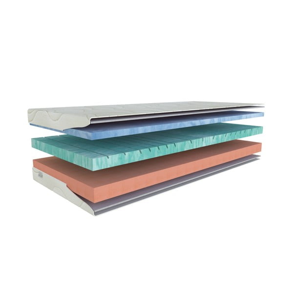 Vidēji stingrs/mīksts putu divpusējs matracis 200x200 cm BIOGREEN stretch  T3  – Materasso-image-2