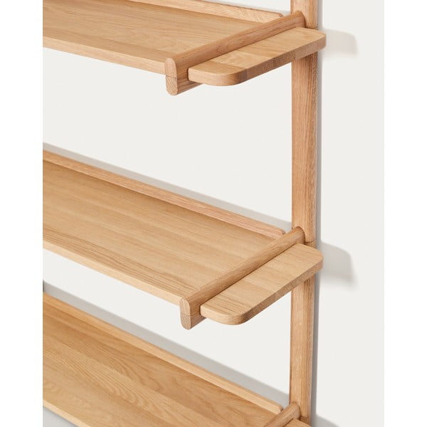 Dabīga toņa ozola masīvkoka modulārā plauktu sistēma 110x202 cm Sitra – Kave Home-image-3