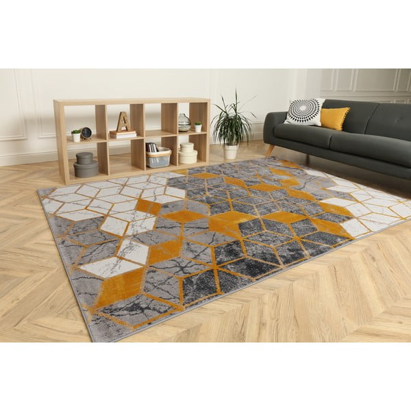 Okera dzeltens/pelēks paklājs 200x280 cm Soft – FD-image-1