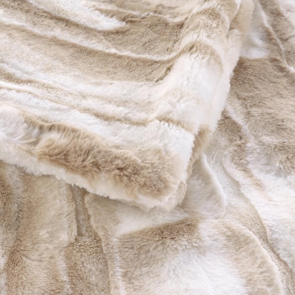 Bēšs pleds no mākslīgās kažokādas 180x220 cm Cheyenne – douceur d'intérieur-image-4