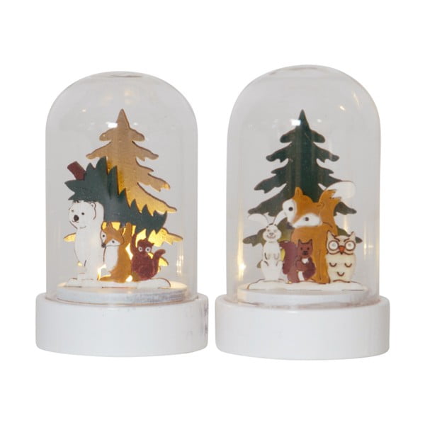 Gaismas dekori (2 gab.) ar Ziemassvētku motīvu ø 5,5 cm Forest Friends – Star Trading