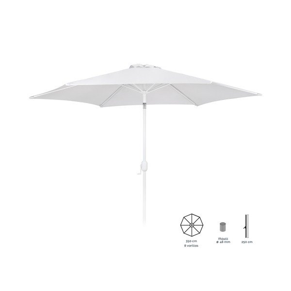 Balts saulessargs ø 350 cm Alba – LDK Garden-image-1