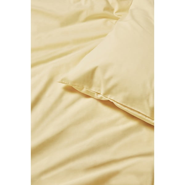 Vaniļas dzeltena divguļamā kokvilnas gultasveļa Bonami Selection, 200 x 220 cm-image-1