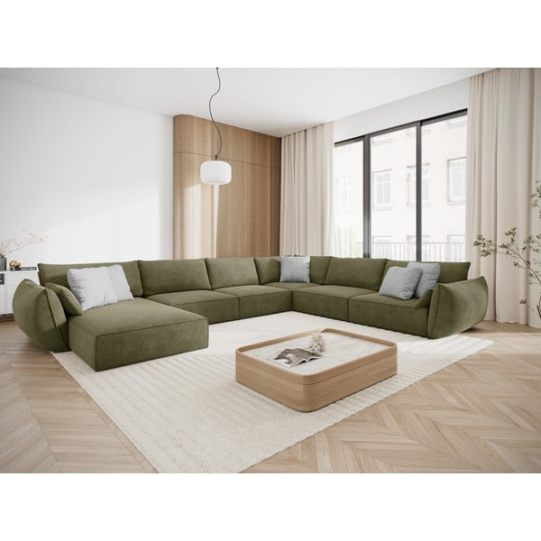 Zaļš stūra dīvāns (labais stūris) Vanda – Mazzini Sofas-image-1