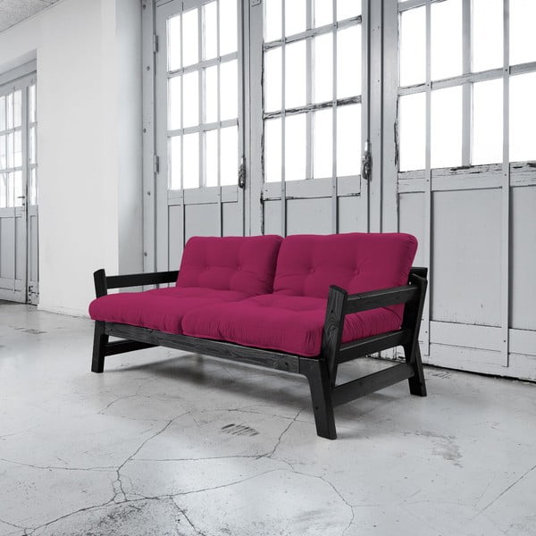 Dīvāns gulta Karup Step Black/Pink