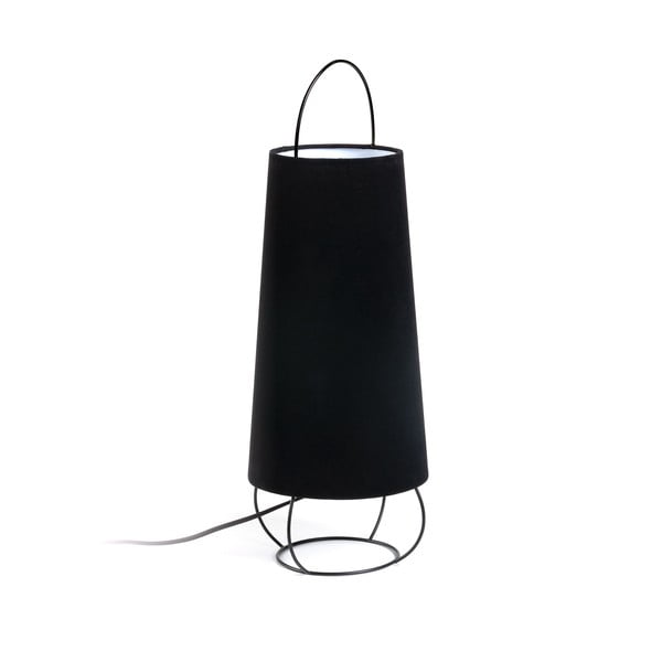 Melna galda lampa Kave Home Belana, augstums 57 cm