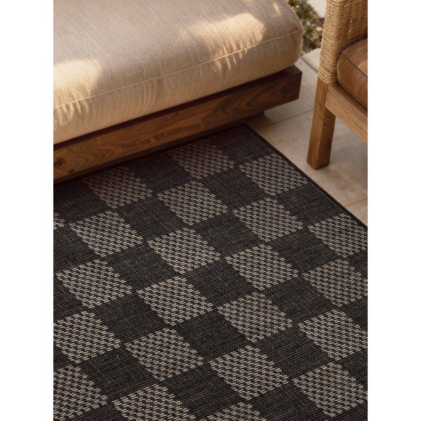 Melns/krēmkrāsas iekštelpu un āra paklājs 120x170 cm Haringey Dorothy – Ted Baker-image-2