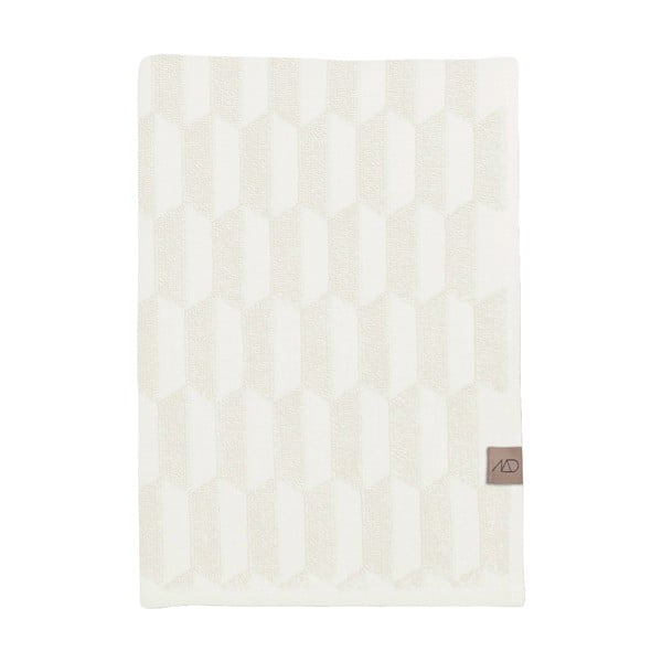 Krēmkrāsas kokvilnas vannas dvielis 70x133 cm Geo – Mette Ditmer Denmark