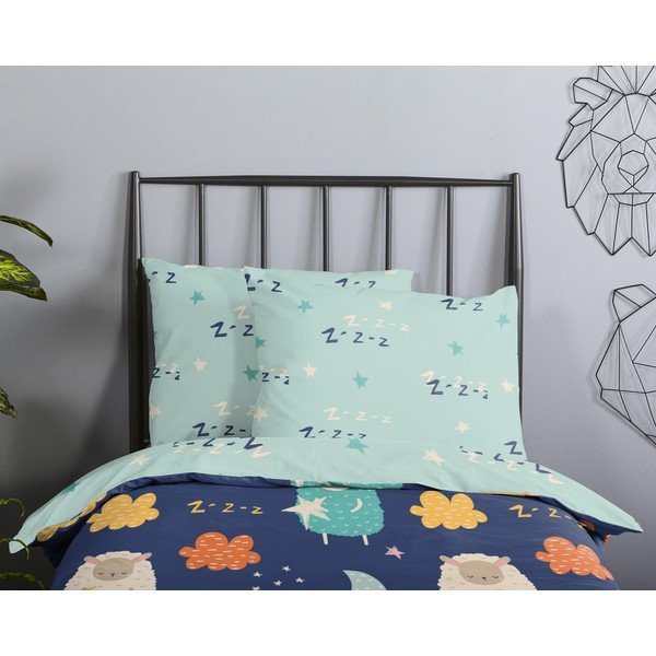 Kokvilnas bērnu gultas veļa vienvietīgai gultai 100x135 cm – Good Morning-image-2