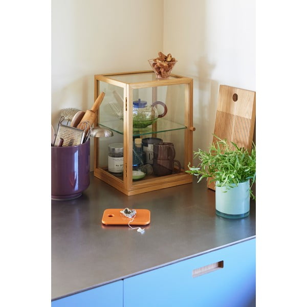 Dabīga toņa vitrīna ar ozolkoka imitāciju 30x42x30 cm Poetic – Hübsch-image-1