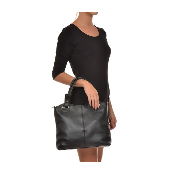Luisa Vannini Eleganta Nero ādas somiņa-image-4