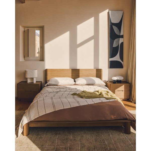 Sinepju dzeltens ar rokām darināts paklājs 200x300 cm Eloda – Kave Home-image-2