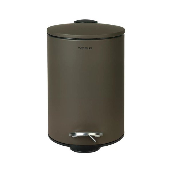 Tumši pelēka tērauda atkritumu tvertne ar pedāli 3 l Tubo – Blomus